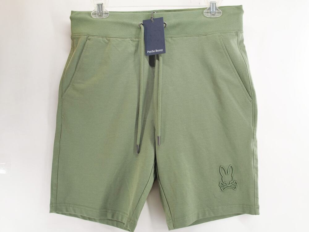 Psycho Bunny NWT Levanzo French Terry Sweatshorts Men's Small S Sea Spray Green